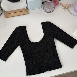 Black sparkly top